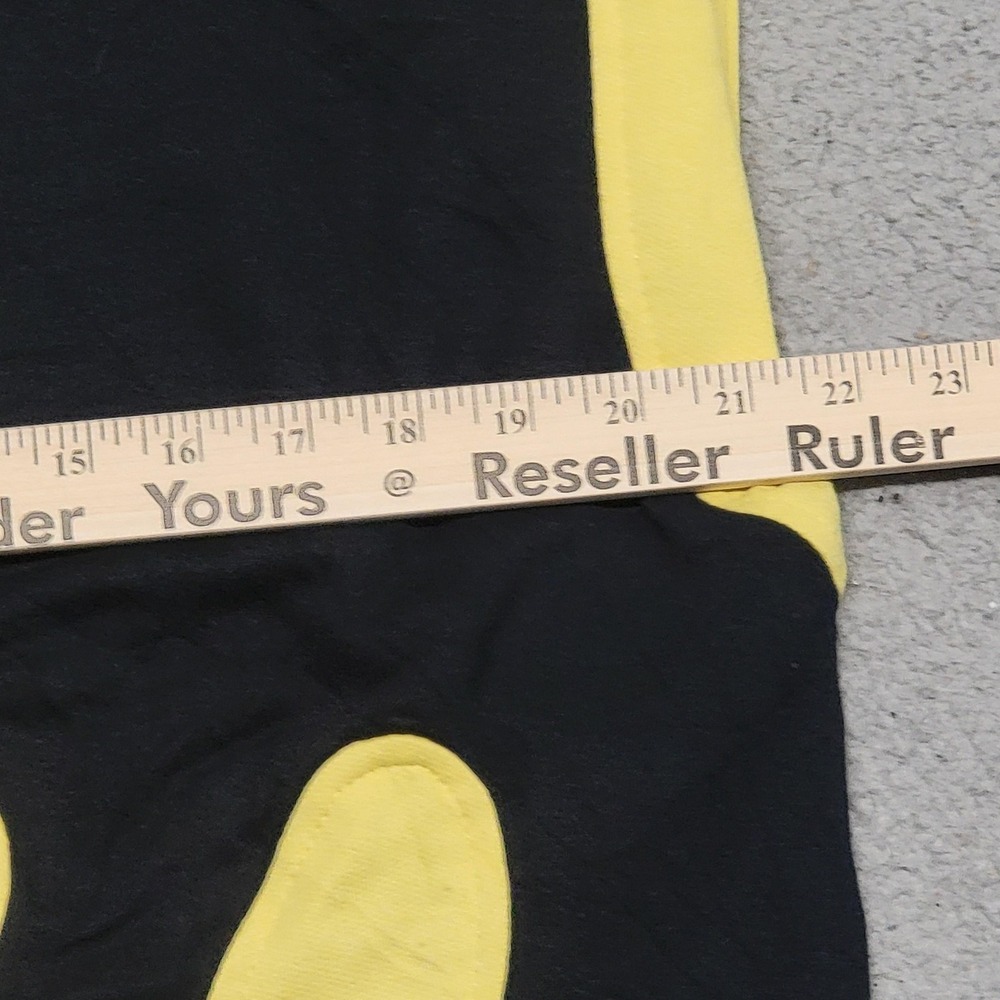 Vintage Nike Sweatshirt Mens Large Yellow Black Hand Graphic Fleece Crewneck 90s - Picture 7 of 11